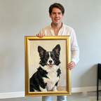 Custom Pet Portrait Oil Painting from Photo | Handmade Dog Cat Canvas Art, Memorial Gift for Pet Lovers