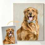 Custom Pet Portrait Oil Painting from Photo | Handmade Dog Cat Canvas Art, Memorial Gift for Pet Lovers