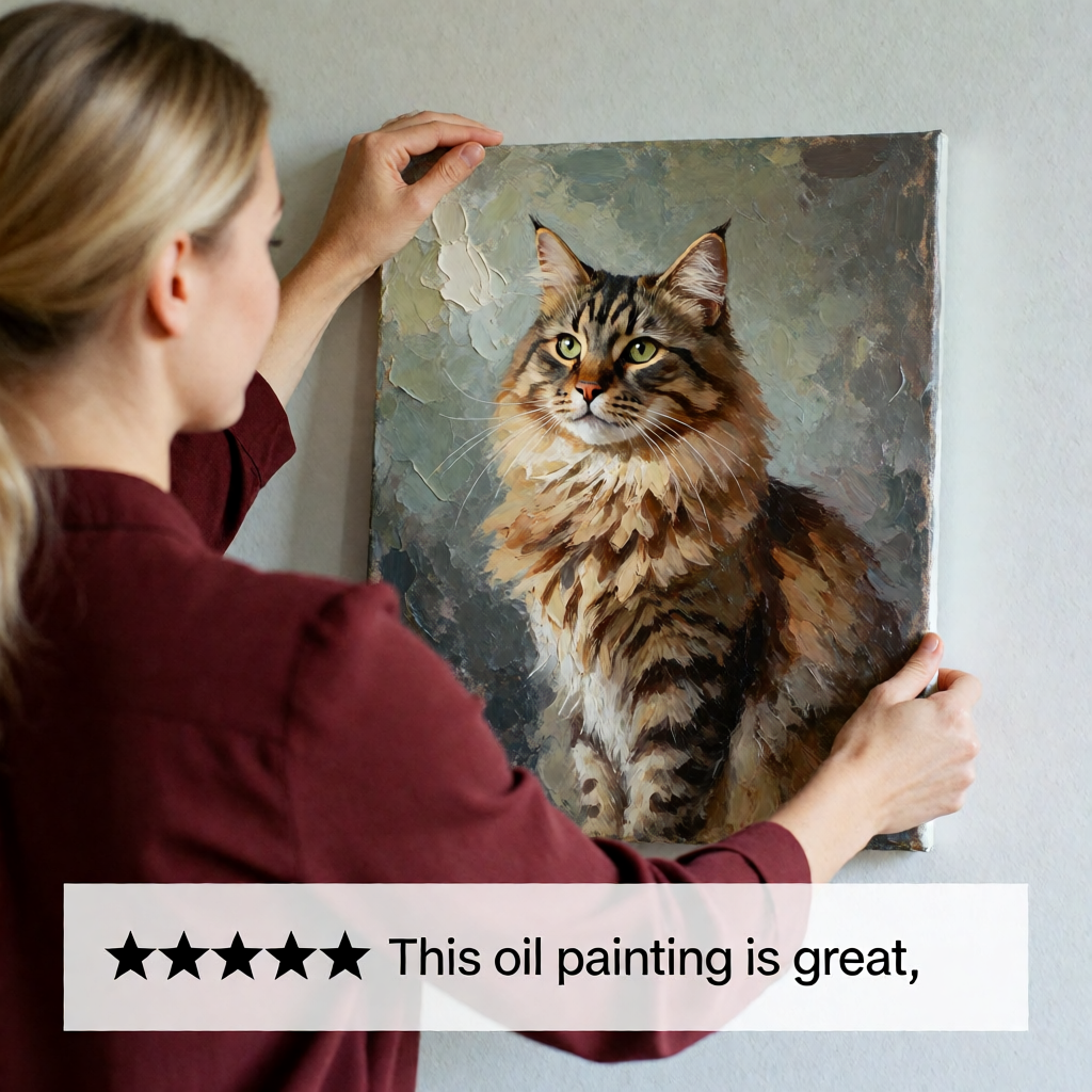 Custom Single Portrait Oil Painting from Photo | Handmade Canvas Art, Gift for Him or Her